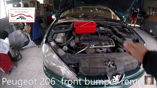 Peugeot 206 front bumper removal Peugeot 206 front bumper removal