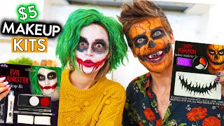 TRYING EVEN MORE $5 HALLOWEEN MAKEUP KITS ft Joey Graceffa