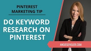 Pinterest Marketing Tip #2 - How to Research Keywords on Pinterest