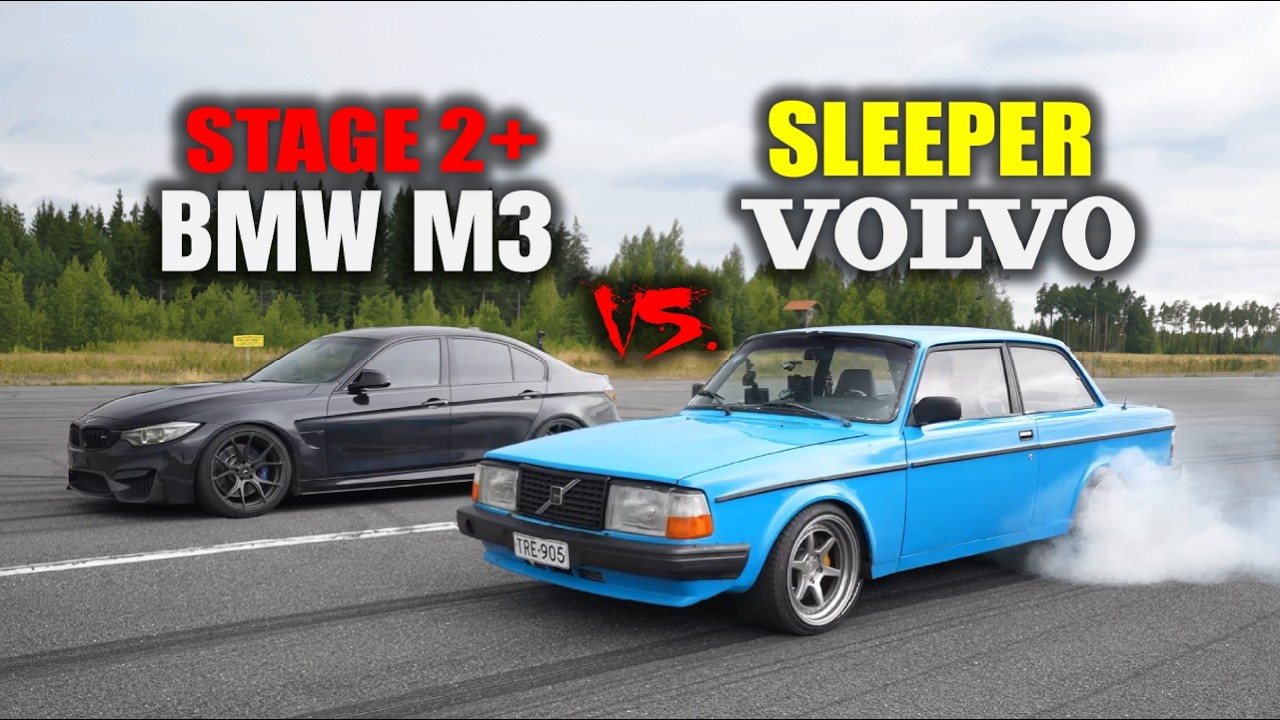 OSTETTU VS. RAKENNETTU | TWINTURBO VOLVO 242 VS BMW M3 STAGE 2+ | KIIHDYTYSKISA