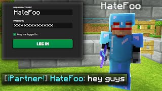 So, I Hacked HateFoo's Minecraft Account...