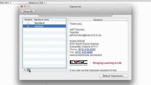 Adding Email Signature Outlook 2011
