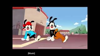 Animaniacs intro but every time they say Animaniacs it speeds up