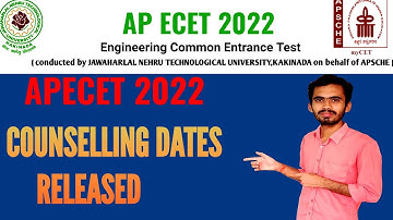 APECET 2022 COUNSELLING DATES RELEASED||APSCHE 2022
