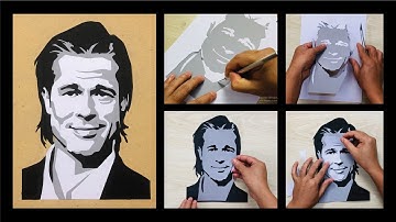 DIY LAYERED PAPER CUT PORTRAIT | SILHOUETTE ART | PAPERCUT ART
