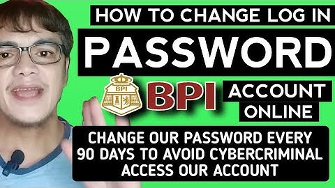 HOW TO CHANGE LOG-IN PASSWORD IN BPI ACCOUNT ONLINE TRHOUGH BPI APP? |Tagalog |Small King Vlogs
