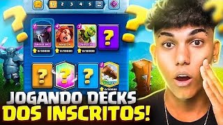 TESTANDO E AVALIANDO O DECK DOS INSCRITOS! *só alegria*  ep.26