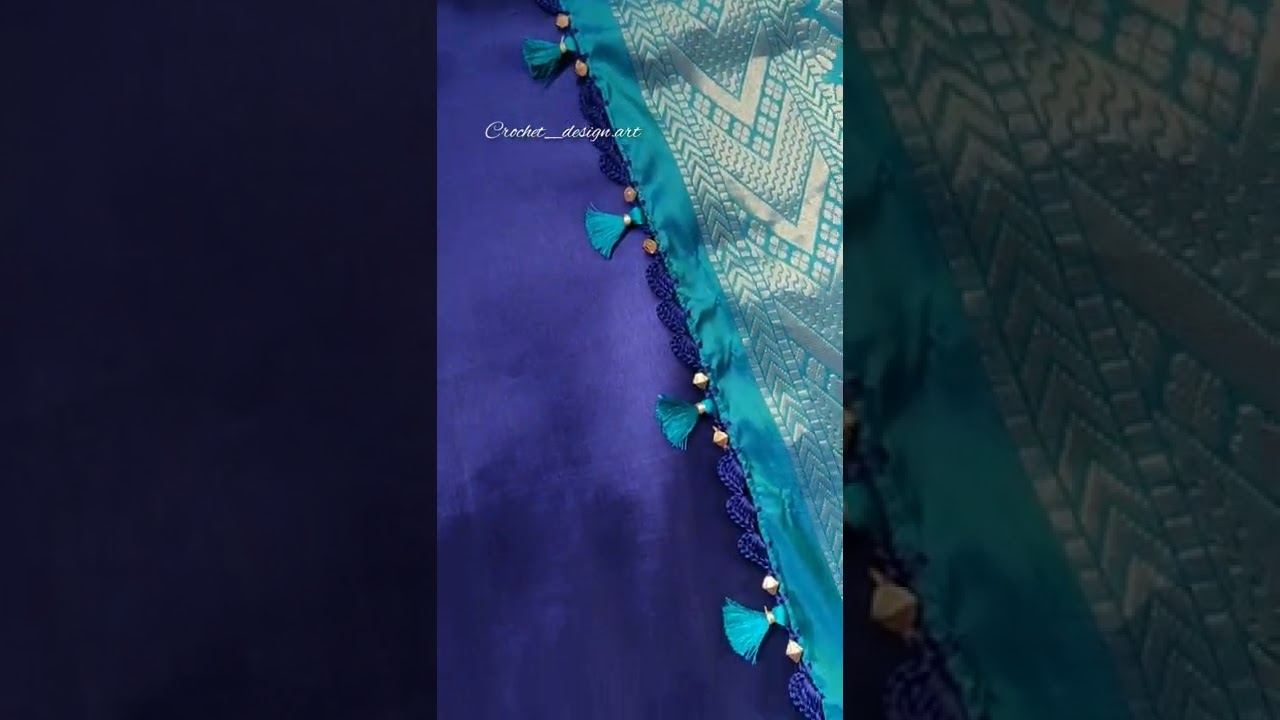 Simple Kuch design | crochet design | pallu design | silk saree kuch design | kuchulu | Kuchu design