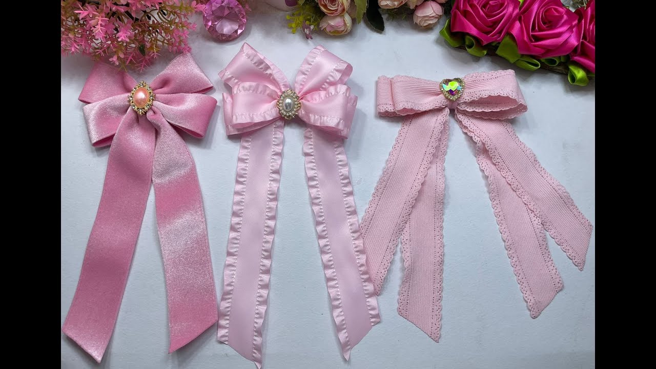 lazos coquetee rosa  VIDEO No.1054 creaciones rosa isela