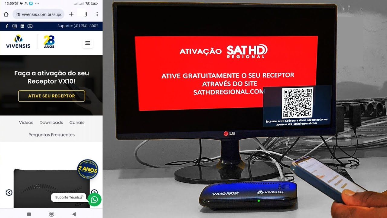 COMO ATIVAR O RECEPTOR VIVENSIS VX10 OU VX10+ PLUS DA NOVA PARABÓLICA NO STAR ONE D2 70W CLARO