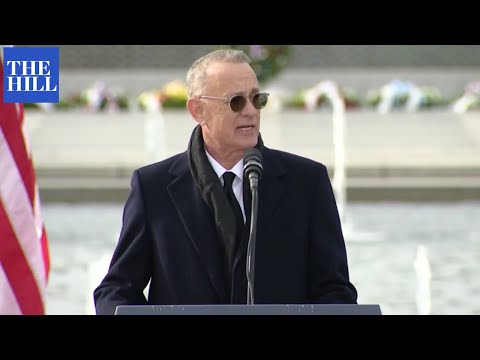 Tom Hanks Gives Speech At World War II Memorial Honoring Bob Dole