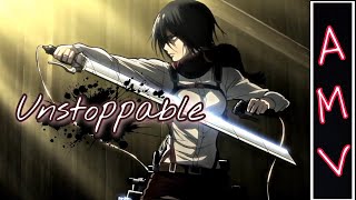 لا يمكن إيقافي Unstoppable || أغنية اجنبية حماسية و محفزة {AMV} مترجمة (عمل مشترك) Attack on titan