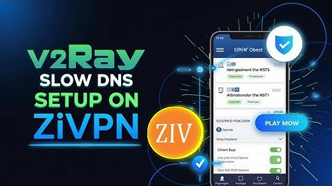 How to Setup V2Ray Slow DNS on ZiVPN App  | Complete Tutorial
