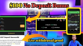 $100 No Deposit Bonus | Live withdrawal proof trader Update | Explain  Think Technical
