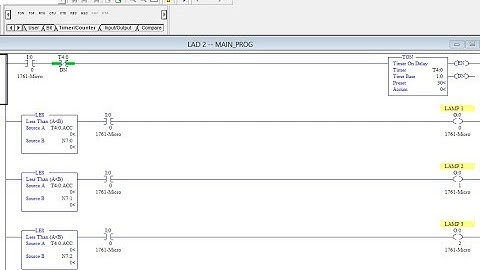 PLC - RSLOGIX 500 :-  LAMP WILL BE   OFF BY LESS THAN INSTRUCTION  #plc#rslogix#ladderlogic