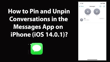 How to Pin and Unpin Conversations in the Messages App on iPhone (iOS 14.0.1)?