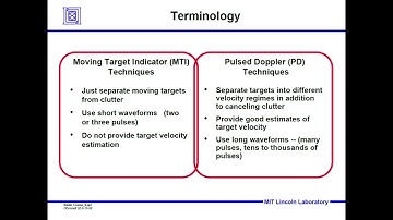 Difference between MTI and PD Techniques