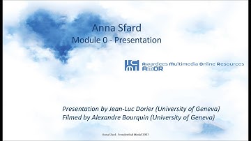 Anna Sfard - Module 0 - Career and background