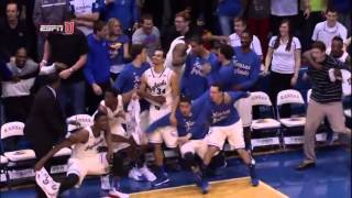 Tarik Black Mozgov Dunk Sends Kansas Bench Into Frenzy