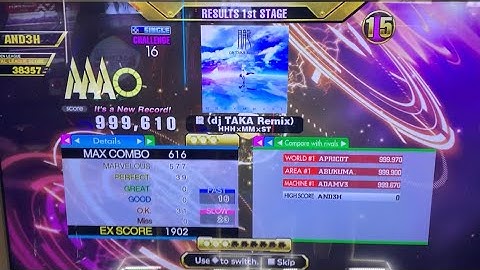 [DDR A3] Oboro (dj TAKA Remix) (CSP-16) 999,610 PFC - first sightread 16 :D