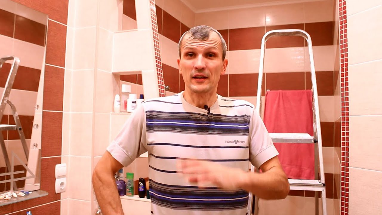 Ремонт гипсокартонного потолка. Дизайн и ремонт ванной комнаты - YouTube