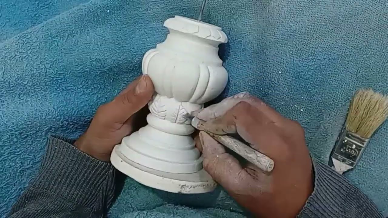 طريقة عمل اصغر فازة جبس .. The modus operandi of a gypsum masterpiece. part One