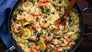 Shrimp with Orzo - Easy One-Pot Spring Dish That Everyone Will Love