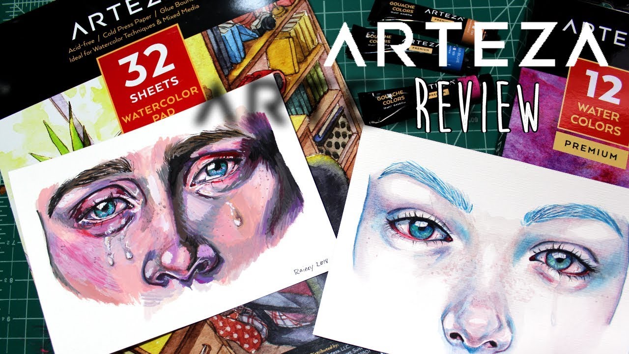 Arteza Watercolor, Gouache, & Paper Review 