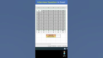 Excel Interview Question Automatic Count & sum in excel #excel #microsoftexcel  #excel #shorts