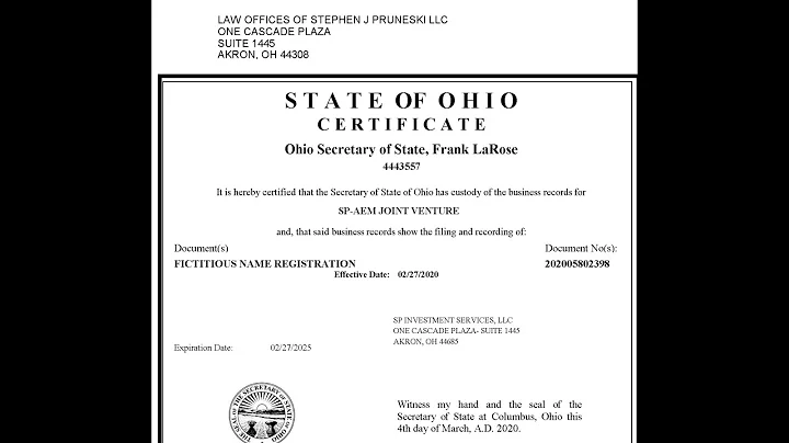 O&O INVESTMENTS, LLC VS SP INVESTMENTS, LLC