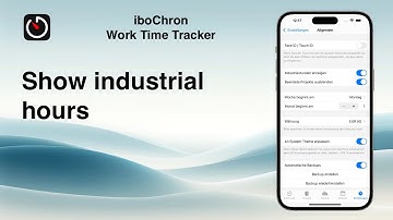Show industrial hours | Work time entries in industrial hours | iboChron - Work Time Tracker