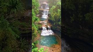 📍Wai Sawdong waterfall ( three tier waterfall ) Meghalaya #travel #exploretheworld #beautifulnature