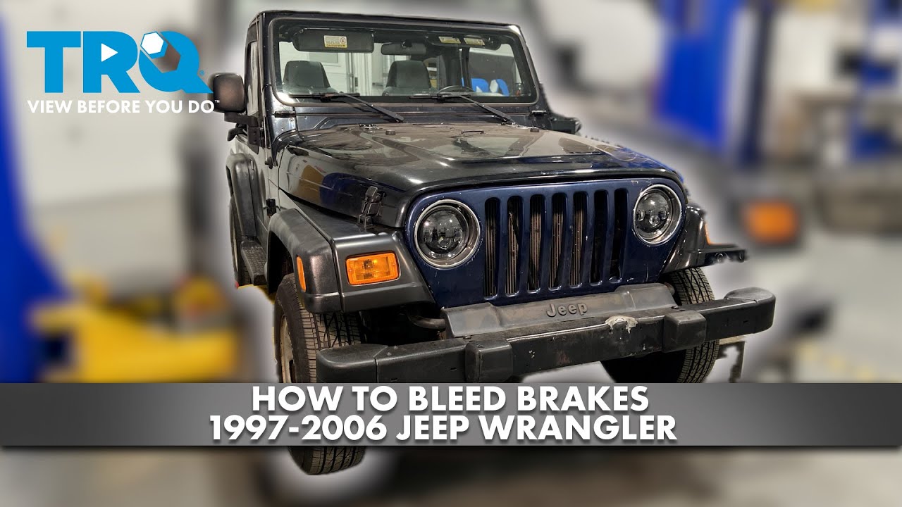 How to Bleed Brakes 19972006 Jeep Wrangler YouTube
