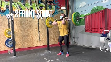 3 Position Pause Power Clean + 2 Front Squat + 3 Position Pause Squat Clean