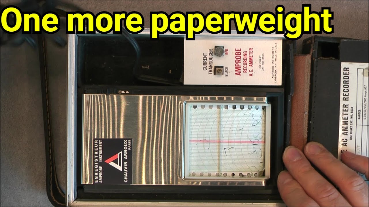 Amprobe A82 ammeter chart recorder teardown YouTube