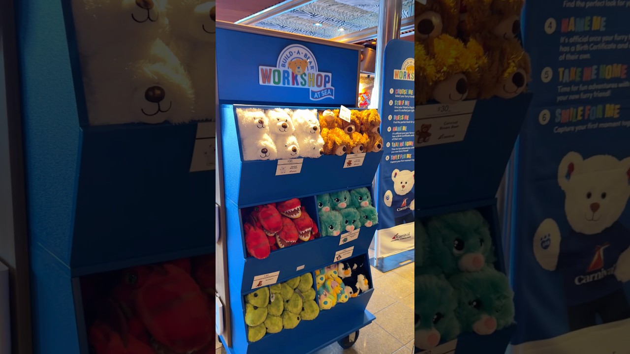 Build a Bear at sea on Carnival Cruises! 🧸 🛳️ #buildabear #carnivalcruise #cruise #souvenir