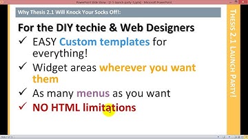 Thesis 2.1 Launch Party - Part 1 - 6 Reasons Thesis 2.1 Will Knock your Socks Off