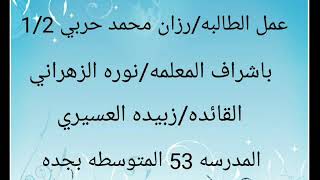 مشروع لمادة العلوم للصف الثاني متوسط  🌺مع رزان حربي🌺