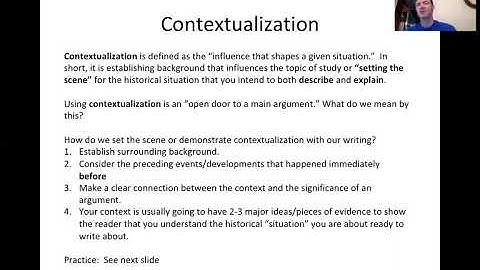 W2 Skills Session Video:Contextualization and History