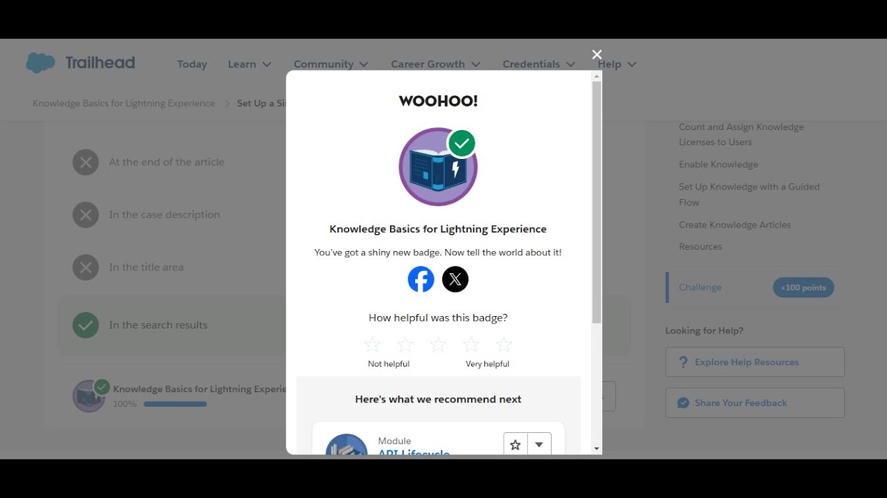 Knowledge Basics for Lightning Experience | Salesforce Trailhead 2025 ...