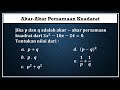 Cara Mudah Menghitung Hasil Jumlah Dan Kali Akar Akar Persamaan Kuadarat Cara Mudah Menghitung Hasil Jumlah Dan Kali Akar Akar Persamaan Kuadarat
