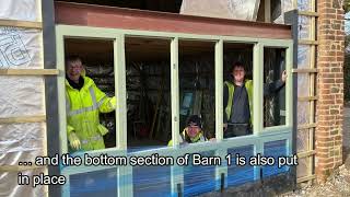 Wrenwood Renovations - Tredown Barns - Week 56 - The Large Bespoke Windows Start To Go In