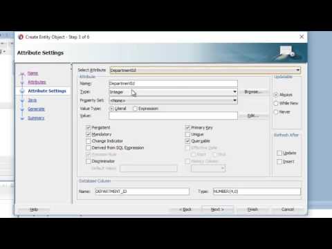 Creating ADF Entity Object