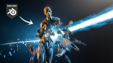 Laser Blaster Fx in Blender with Omega Particle Fx V 0.4.5