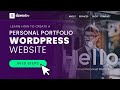 [A-Z] How to Create a PERSONAL PORTFOLIO WordPress Website 2020 | Elementor Tutorial
