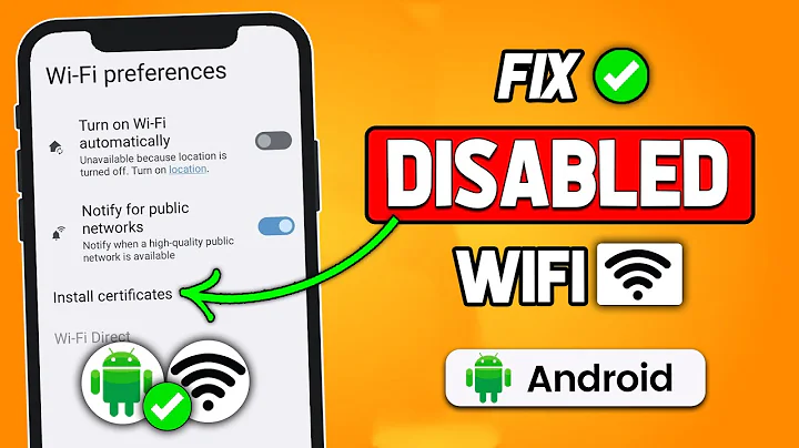 How To Fix Disabled WIFI On Android Phone (2025 New Method)