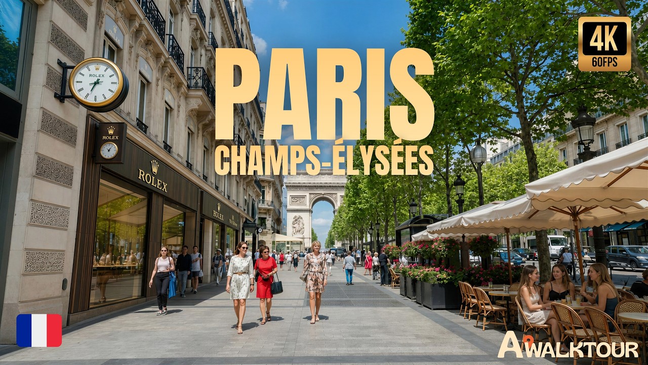 Paris, France | Arc de Triomphe | Walking Tour 4K
