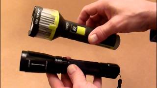 RYOBI TEK 4 VS FEIT ELECTRIC Cree Led Flashlight Demo