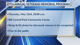 Honor your loved one during 7th Annual Veterans Memorial Program