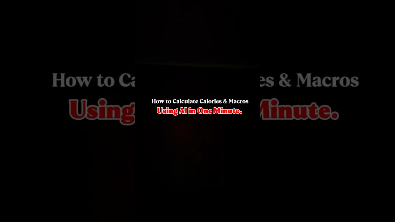 ⁣How to Calculate Calories & Macros Using AI in One Minute? #caloriecounting  #caloriedeficit